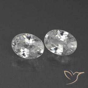 Gemas de Circón Blanco natural de 2.29 ct, Ovalada, VVS-VS