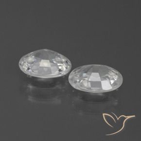 Gemas de Circón Blanco natural de 2.29 ct, Ovalada, VVS-VS
