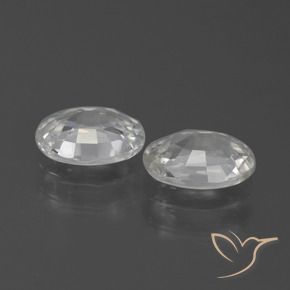 Gemas de Circón Blanco natural de 2.37 ct, Ovalada, VS
