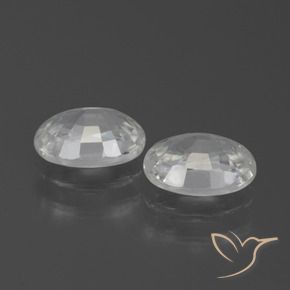 Gemas de Circón Blanco natural de 2.63 ct, Ovalada, VS