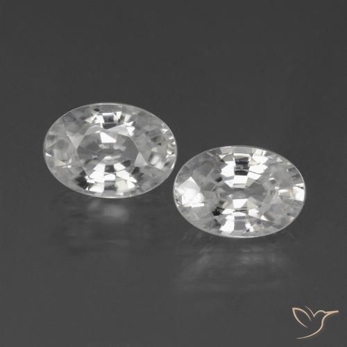 2.41ctw Natural Blanco Circón, Ovalada, VVS