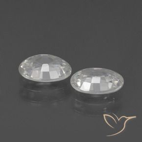 Gemas de Circón Blanco natural de 2.21 ct, Ovalada, VVS