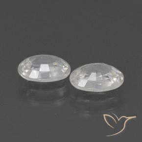 Gemas de Circón Blanco natural de 2.35 ct, Ovalada, VS