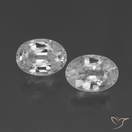 2.46ctw Natural Blanco Circón, Ovalada, VVS-VS