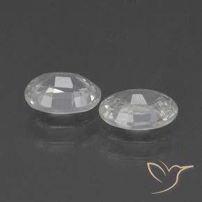 Gemas de Circón Blanco natural de 2.46 ct, Ovalada, VVS-VS