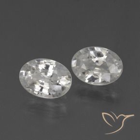 Gemas de Circón Blanco natural de 2.27 ct, Ovalada, VS