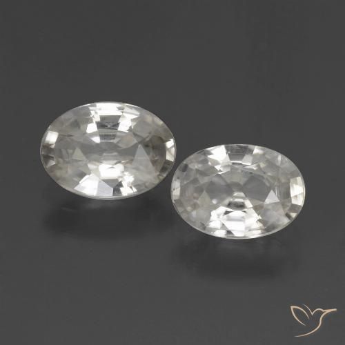 2.17ctw Natural Blanco cálido Circón, Ovalada, VVS-VS