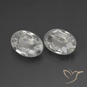 Gemas de Circón Blanco natural de 2.09 ct, Ovalada, VS