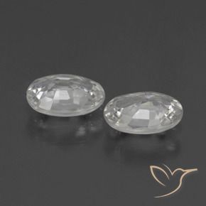 Gemas de Circón Blanco natural de 2.09 ct, Ovalada, VS