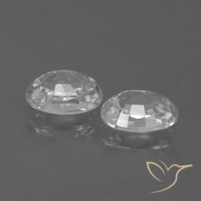 Gemas de Circón Blanco natural de 2.80 ct, Ovalada, VS