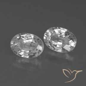 Gemas de Circón Blanco natural de 2.69 ct, Ovalada, VVS