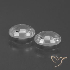 Gemas de Circón Blanco natural de 2.69 ct, Ovalada, VVS
