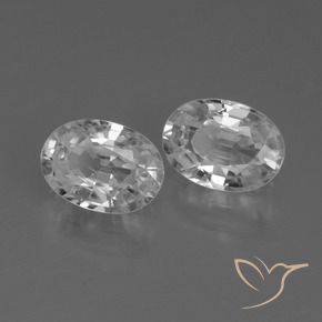 Gemas de Circón Blanco natural de 2.57 ct, Ovalada, VVS