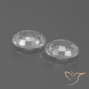 Gemas de Circón Blanco natural de 2.57 ct, Ovalada, VVS