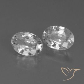 Gemas de Circón Blanco natural de 2.65 ct, Ovalada, VS