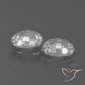 Gemas de Circón Blanco natural de 2.65 ct, Ovalada, VS