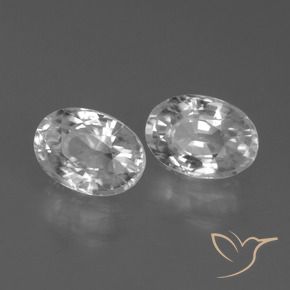 Gemas de Circón Blanco natural de 2.88 ct, Ovalada, VS