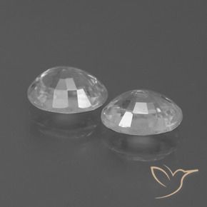 Gemas de Circón Blanco natural de 2.88 ct, Ovalada, VS