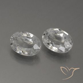 Gemas de Circón Blanco natural de 2.29 ct, Ovalada, VS