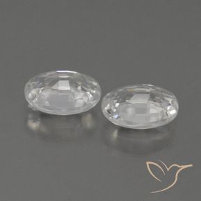 Gemas de Circón Blanco natural de 2.29 ct, Ovalada, VS