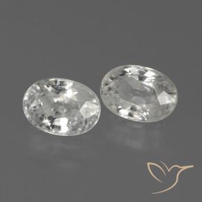 Gemas de Circón Blanco natural de 2.65 ct, Ovalada, VS