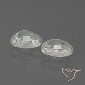 Gemas de Circón Blanco natural de 2.65 ct, Ovalada, VS