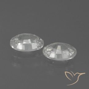 Gemas de Circón Blanco natural de 2.41 ct, Ovalada, VVS