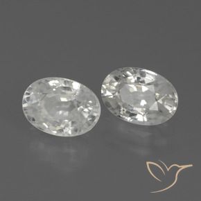 Gemas de Circón Blanco natural de 2.78 ct, Ovalada, VS