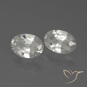 Gemas de Circón Blanco natural de 2.10 ct, Ovalada, VS