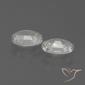 Gemas de Circón Blanco natural de 2.10 ct, Ovalada, VS