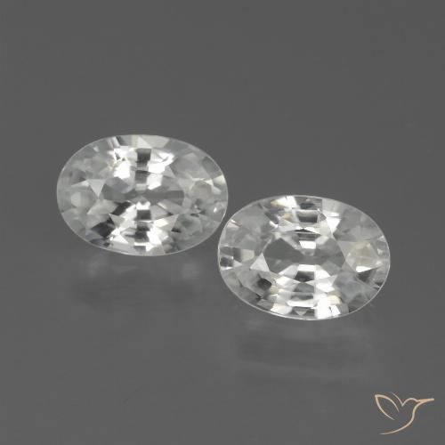 2.24ctw Natural Blanco Circón, Ovalada, VVS