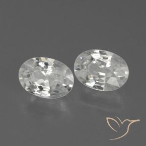 Gemas de Circón Blanco natural de 2.24 ct, Ovalada, VVS