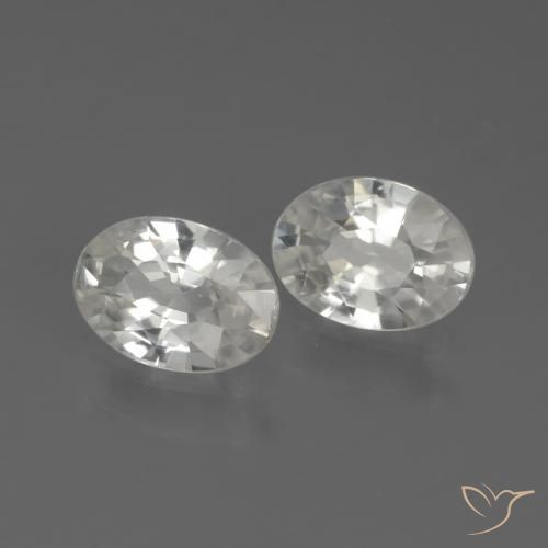 Gemas de Circón Blanco cálido natural de 2.05 ct, Ovalada, VVS-VS