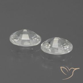 Gemas de Circón Blanco natural de 2.53 ct, Ovalada, VVS-VS