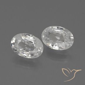 Gemas de Circón Blanco natural de 2.20 ct, Ovalada, VS