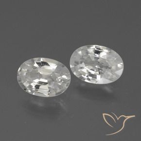 Gemas de Circón Blanco natural de 2.07 ct, Ovalada, VVS