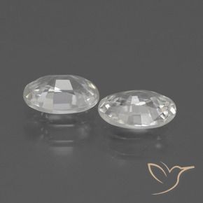 Gemas de Circón Blanco natural de 2.07 ct, Ovalada, VVS