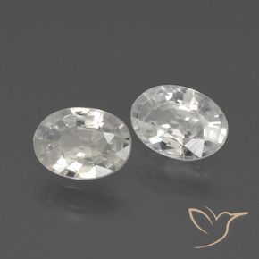 Gemas de Circón Blanco natural de 2.12 ct, Ovalada, VVS-VS