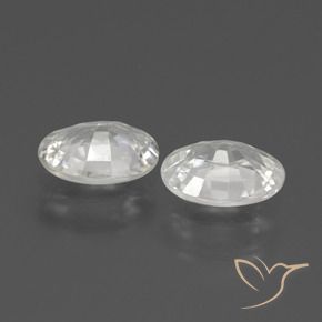 Gemas de Circón Blanco natural de 2.12 ct, Ovalada, VVS-VS