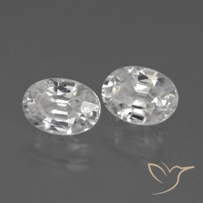 Gemas de Circón Blanco natural de 2.69 ct, Ovalada, VS