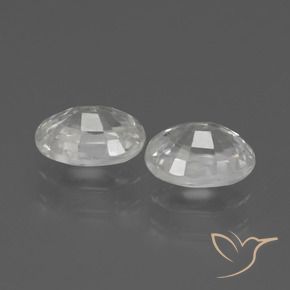 Gemas de Circón Blanco natural de 2.69 ct, Ovalada, VS
