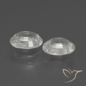 Gemas de Circón Blanco natural de 2.58 ct, Ovalada, VS