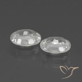 Gemas de Circón Blanco natural de 2.29 ct, Ovalada, VVS