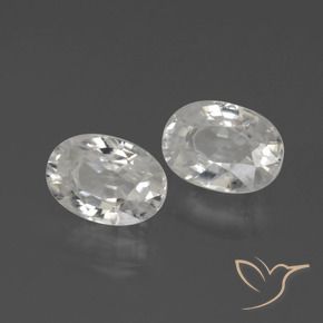Gemas de Circón Blanco natural de 2.72 ct, Ovalada, VS