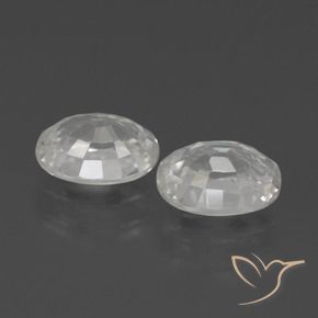 Gemas de Circón Blanco natural de 2.72 ct, Ovalada, VS