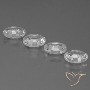 Gemas de Circón Blanco natural de 4.16 ct, Ovalada, VVS