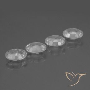 Gemas de Circón Blanco natural de 4.43 ct, Ovalada, VS