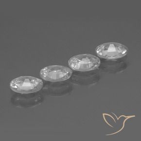 Gemas de Circón Blanco natural de 4.28 ct, Ovalada, VS