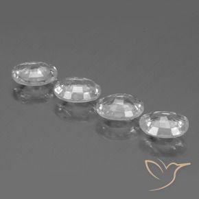 Gemas de Circón Blanco natural de 4.34 ct, Ovalada, VVS-VS