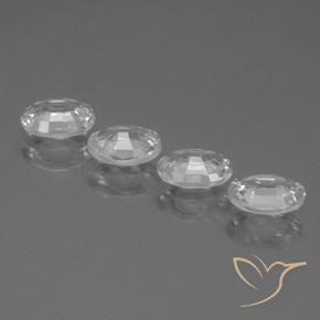 Gemas de Circón Blanco natural de 4.08 ct, Ovalada, VVS-VS